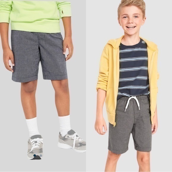 Old Navy OGC Chino Jogger Shorts for Boys (At Knee) 2 PACK (TWO) Both NEW - Picture 1 of 6
